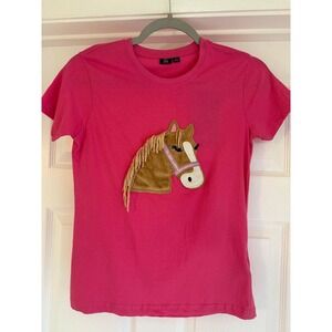 HKM‎ Kids Pink Horse T-Shirt Size 146/152 Girls 9-11 Years Equestrian Tee NWT
